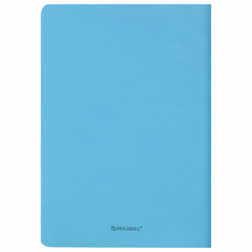 Тетрадь BRAUBERG RAINBOW, A5, 147х210 мм, 48 л. в точку обложка кожзам, сшивка, голубой фото 6