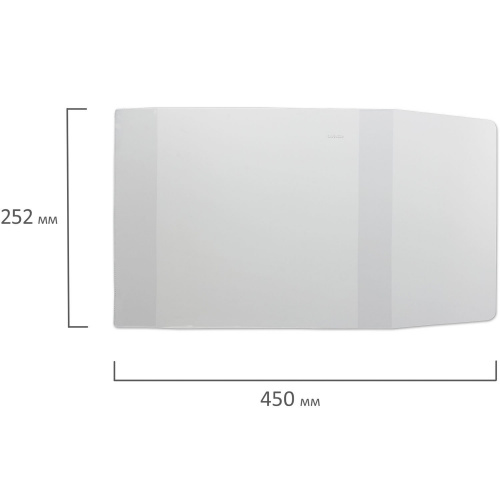 Обложка для прописей ПИФАГОР, 252х450 мм, универсальная, прозрачная фото 3