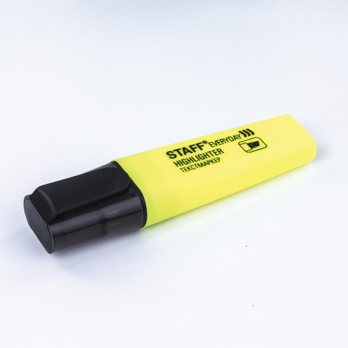 Текстовыделитель STAFF EVERYDAY, скошенный наконечник, 1-5 мм, лимонный фото 5