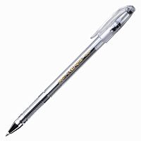 Ручка гелевая CROWN "Hi-Jell", корпус прозрачный, линия письма 0,35 мм, черная