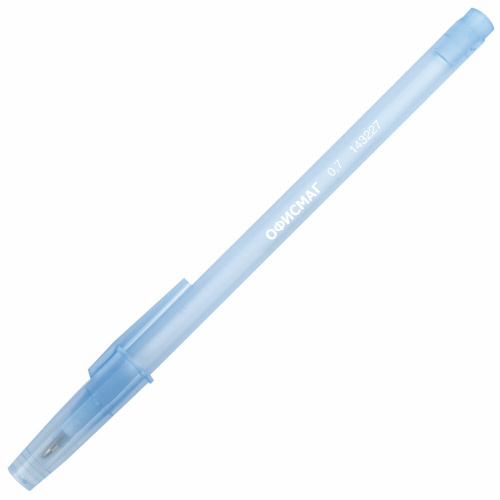 Ручка шариковая ОФИСМАГ i-STICK, СИНЯЯ, пишущий узел 0,7 мм, линия письма 0,35 мм фото 5