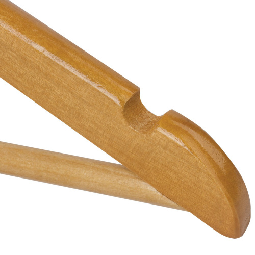 Вешалки-плечики BRABIX "Стандарт", размер 48-50, 5шт, деревянная, перекладина, цвет сосна фото 5