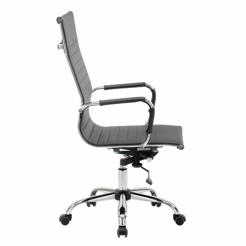 Кресло офисное BRABIX "Energy EX-509", экокожа, хром, черное фото 2