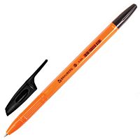 Ручка шариковая BRAUBERG "X-333 Orange", корпус оранжевый, узел 0,7 мм, черная