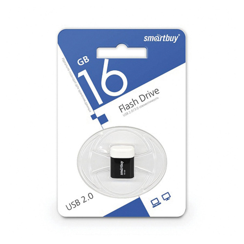Флеш-диск SMARTBUY Lara, 16 GB, USB 2.0, черный фото 3