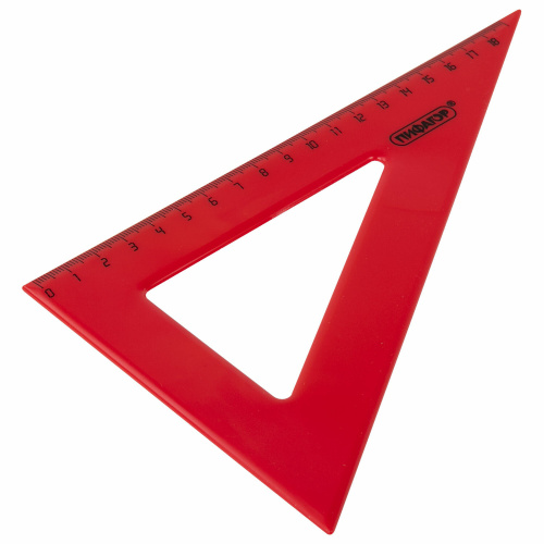 Треугольник ПИФАГОР, 30х18 смнепрозрачный, ассорти, пластиковый фото 2