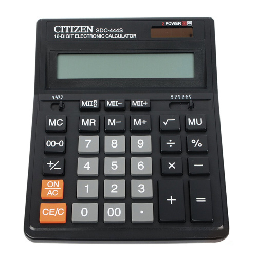 Калькулятор настольный CITIZEN, 199х153 мм, 12 разрядов, двойное питание фото 2
