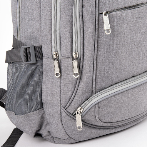 Рюкзак BRAUBERG, 46х31х18 см, универсальный, 3 отделения, светло-серый фото 8