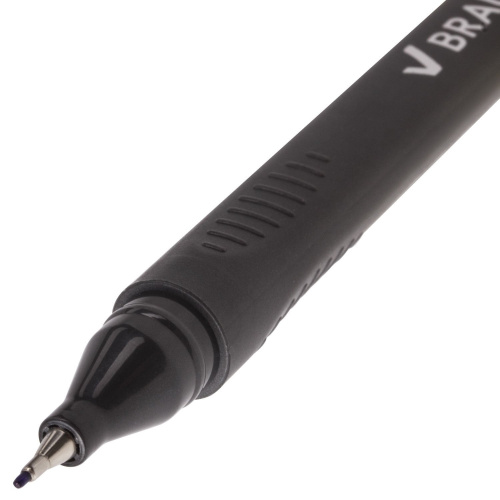Ручка капиллярная (линер) BRAUBERG "Carbon", трехгранная, линия письма 0,4 мм, синяя фото 9
