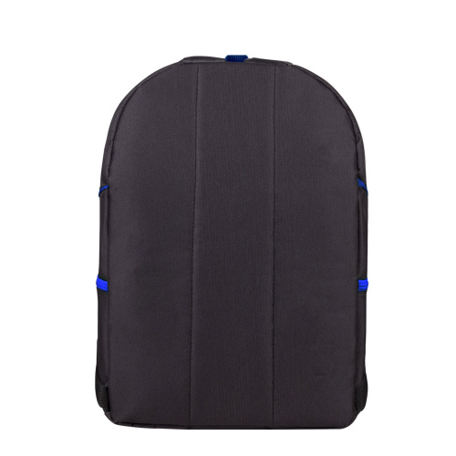 Рюкзак STAFF TRIP, 40x27x15,5 см, универсальный, 2 кармана, черный с синими деталями фото 3