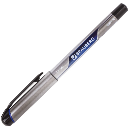 Ручка шариковая масляная с грипом BRAUBERG "Signature", печать, линия письма 0,35 мм, синяя фото 7