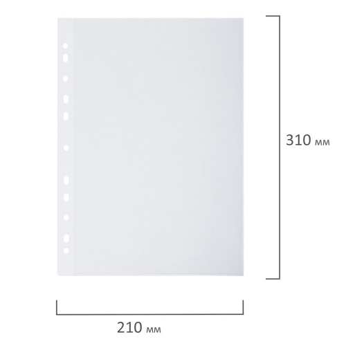 Папки-уголки с перфорацией BRAUBERG, до 40 листов, 0,18 мм, 10 шт., прозрачные фото 4