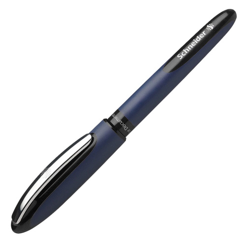 Ручка-роллер SCHNEIDER "One Business", корпус темно-синий, линия письма 0,6 мм, черная фото 2