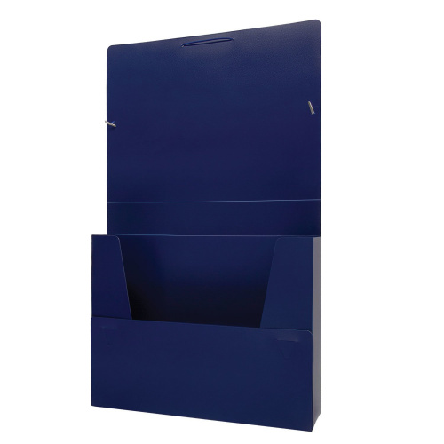 Папка-короб на резинках BRAUBERG, 50 мм, синяя, 0,7 мм фото 8