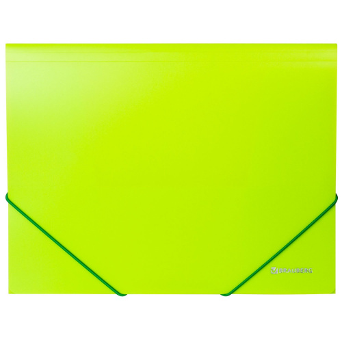 Папка на резинках BRAUBERG "Neon", до 300 листов, 0,5 мм, неоновая, зеленая фото 9