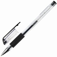Ручка гелевая с грипом BRAUBERG "Number One", узел 0,5 мм, линия письма 0,35 мм, черная