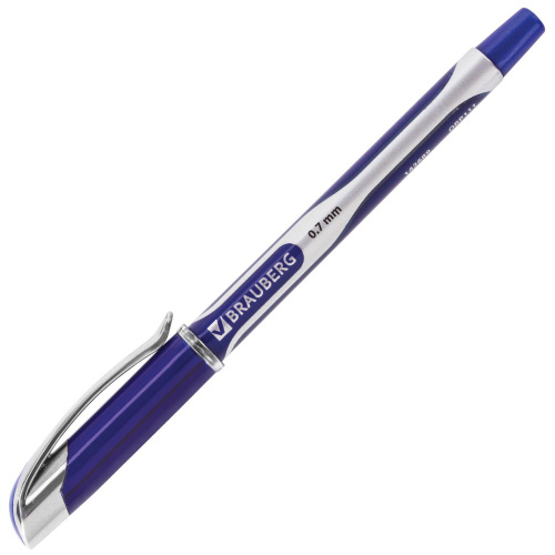 Ручка шариковая масляная с грипом BRAUBERG "Sigma Plus", печать, линия письма 0,35 мм, синяя фото 7