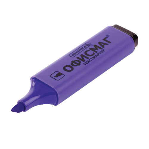 Текстовыделитель ОФИСМАГ, линия 1-5 мм, фиолетовый фото 8