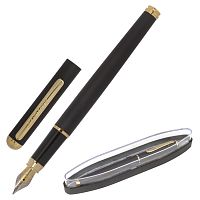 Ручка подарочная перьевая BRAUBERG Maestro, корпус черный, линия письма 0,25 мм, синяя
