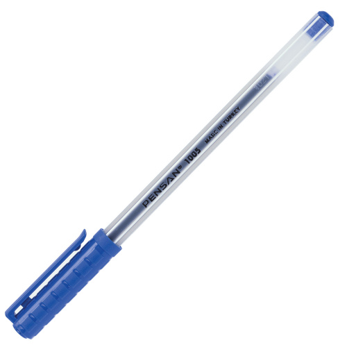 Ручка шариковая масляная PENSAN 1005, СИНЯЯ, корпус прозрачный, узел 0,7 мм, линия письма 0,5 мм фото 5