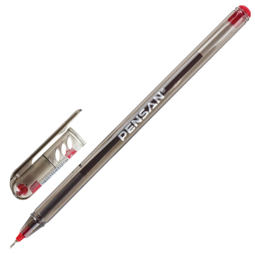 Ручка шариковая масляная PENSAN "My-Tech", линия письма 0,35 мм, красная фото 9