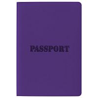 Обложка для паспорта STAFF "ПАСПОРТ", мягкий полиуретан, фиолетовая