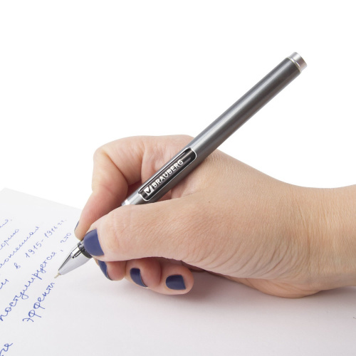 Ручка шариковая масляная BRAUBERG "Choice", корпус с печатью, узел 0,7 мм, синяя фото 4