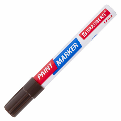 Маркер-краска лаковый BRAUBERG EXTRA (paint marker), 4 мм, коричневый фото 9