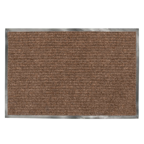 Коврик входной ворсовый влаго-грязезащитный LAIMA, 120х150 см, ребристый, толщина 7 мм, коричневый фото 2