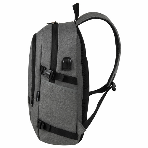 Рюкзак BRAUBERG URBAN универcальный, с отд. для ноутбука, USB-порт, Charge, серый, 46, 271655 фото 5