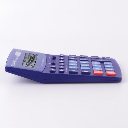 Калькулятор настольный STAFF, 200х150 мм, 12 разрядов, двойное питание, синий фото 8