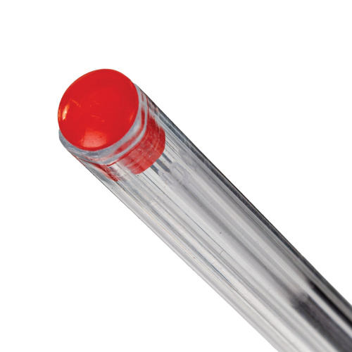 Ручка шариковая STAFF "Basic BP-01", письмо 750 метров, длина корпуса 14 см, красная фото 6