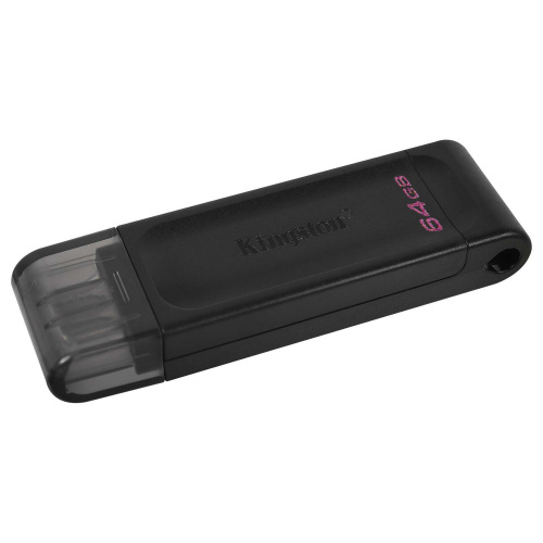 Флеш-диск 64GB KINGSTON DataTraveler 70, разъем Type-C 3.2, черный фото 2