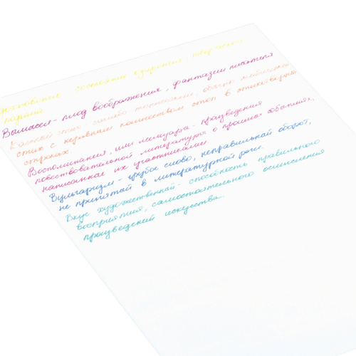 Ручки гелевые ЮНЛАНДИЯ, 6 цветов, металлик, с печатью, линия письма 0,5 мм фото 10