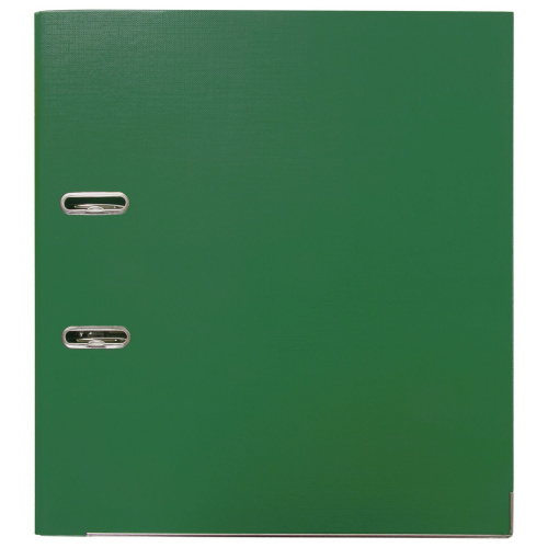 Папка-регистратор BRAUBERG "EXTRA", 75 мм, зеленая, двустороннее покрытие пластик, металлич уголок фото 2
