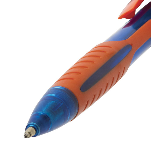 Ручка шариковая масляная автоматическая BRAUBERG "Phantom color", линия письма 0,35 мм, синяя фото 2