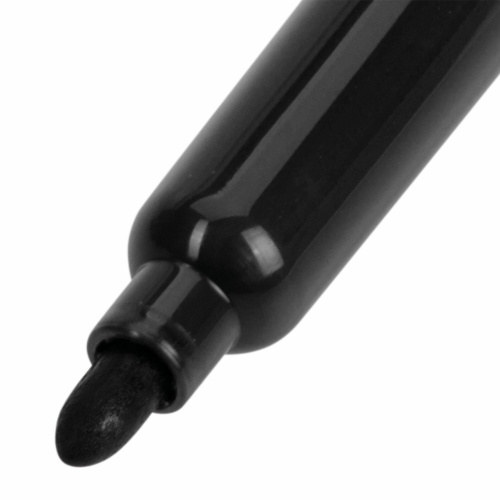 Маркер перманентный (нестираемый) BRAUBERG, двусторонний, круглый наконечник 2-4 мм, черный фото 10