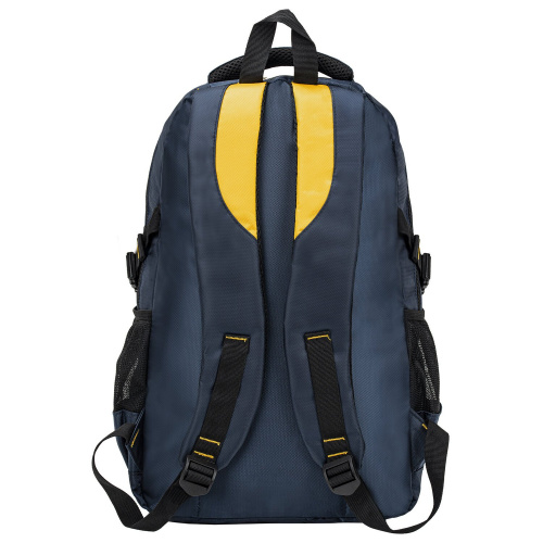 Рюкзак BRAUBERG TITANIUM, 45х28х18см, универсальный, синий, желтые вставки фото 5