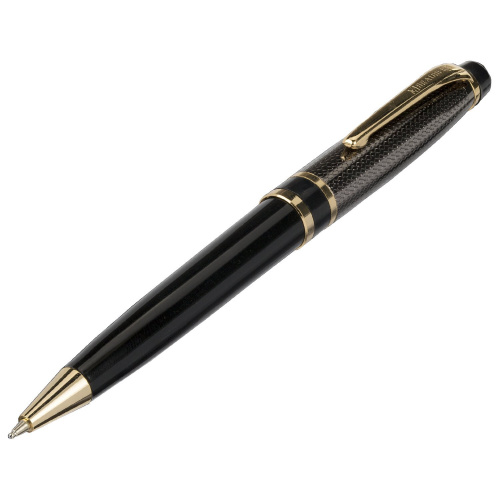 Ручка подарочная шариковая BRAUBERG Sonata, корпус золотистый с черным, линия письма 0,5 мм, синяя фото 7