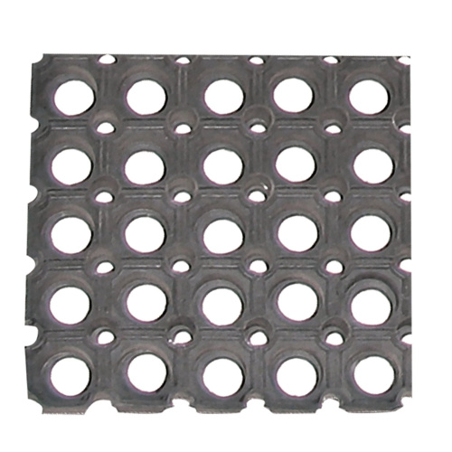 Коврик входной резиновый крупноячеистый грязезащитный NO NAME, 50х100 см, толщина 16 мм, черный фото 2