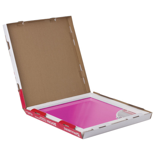 Доска магнитно-маркерная стеклянная BRAUBERG, 45х45 см, 3 магнита, розовая фото 5
