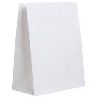 Крафт пакет бумажный NO NAME, 22х12х29 см, плотность 65 г/м2, белый