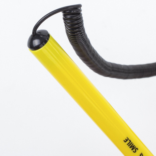 Ручка шариковая настольная BRAUBERG "SMILE", корпус желтый, линия письма 0,35 мм, синяя фото 5