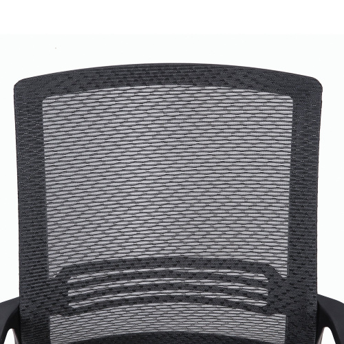 Кресло BRABIX "Daily MG-317", с подлокотниками, хром, черное фото 3