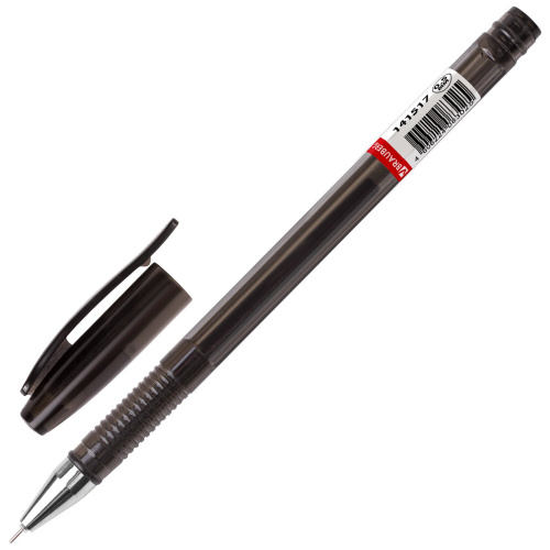 Ручка гелевая BRAUBERG "Income", корпус тонированный, линия письма 0,35 мм, черная фото 2