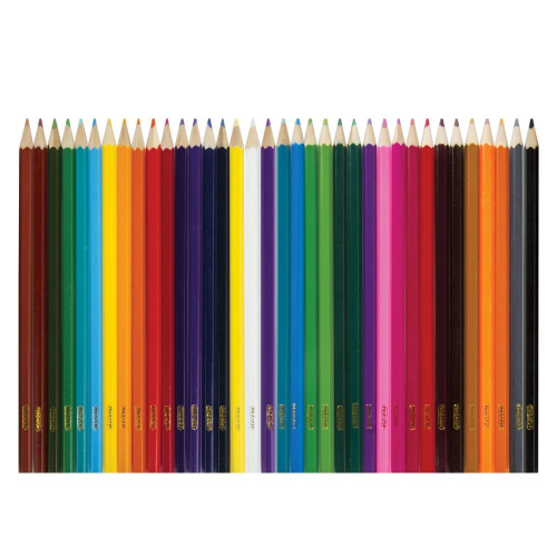 Карандаши цветные ПИФАГОР "БАБОЧКИ", 36 цветов, классические заточенные фото 6