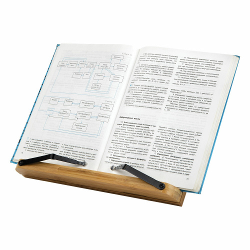 Подставка для книг и планшетов бамбуковая BRAUBERG, 28х20 см, регулируемый угол фото 8