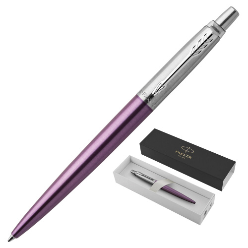Ручка шариковая PARKER "Jotter Core Victoria Violet CT", корпус фиолетовый, синяя фото 4