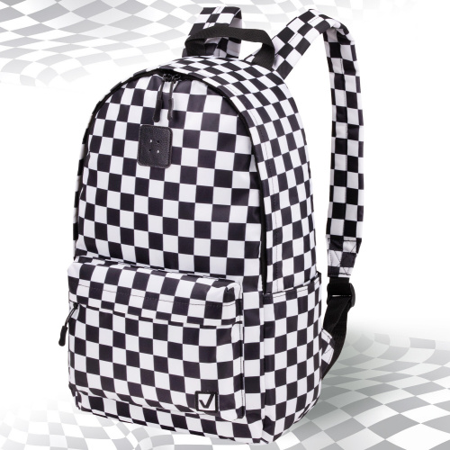 Рюкзак BRAUBERG POSITIVE "Black and White", 42х28х14 см, универсальный, потайной карман фото 10