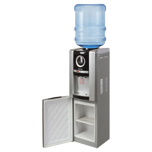 Кулер для воды SONNEN, напольный, шкаф, 2 крана, серебристый/черный, нагрев/охлаждение фото 8